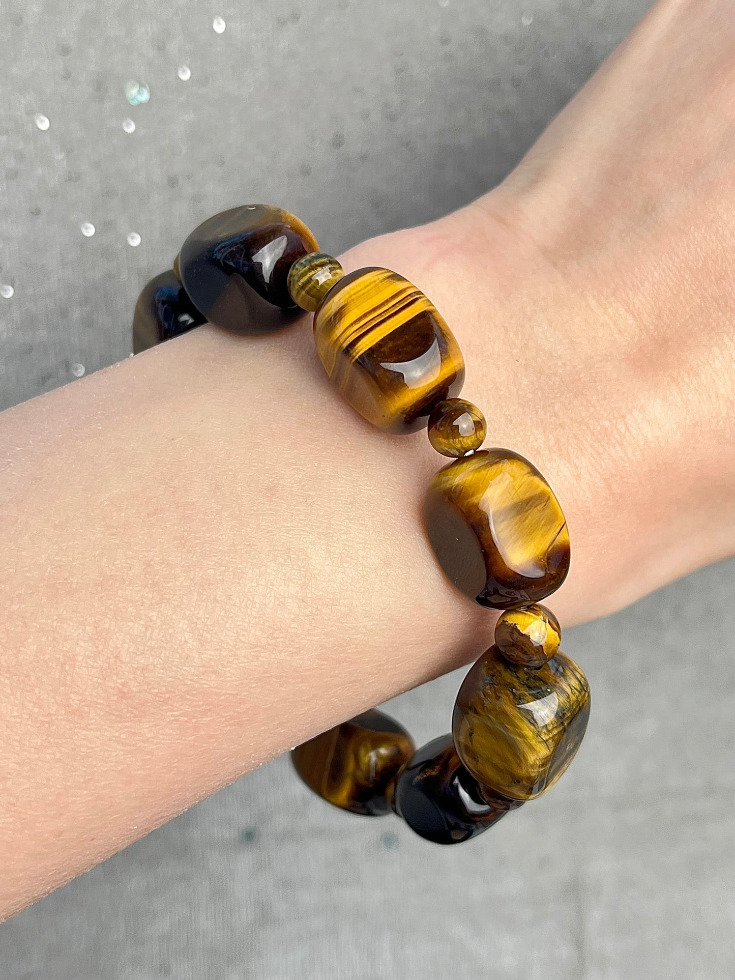 Tigerøye armbånd 16mm+