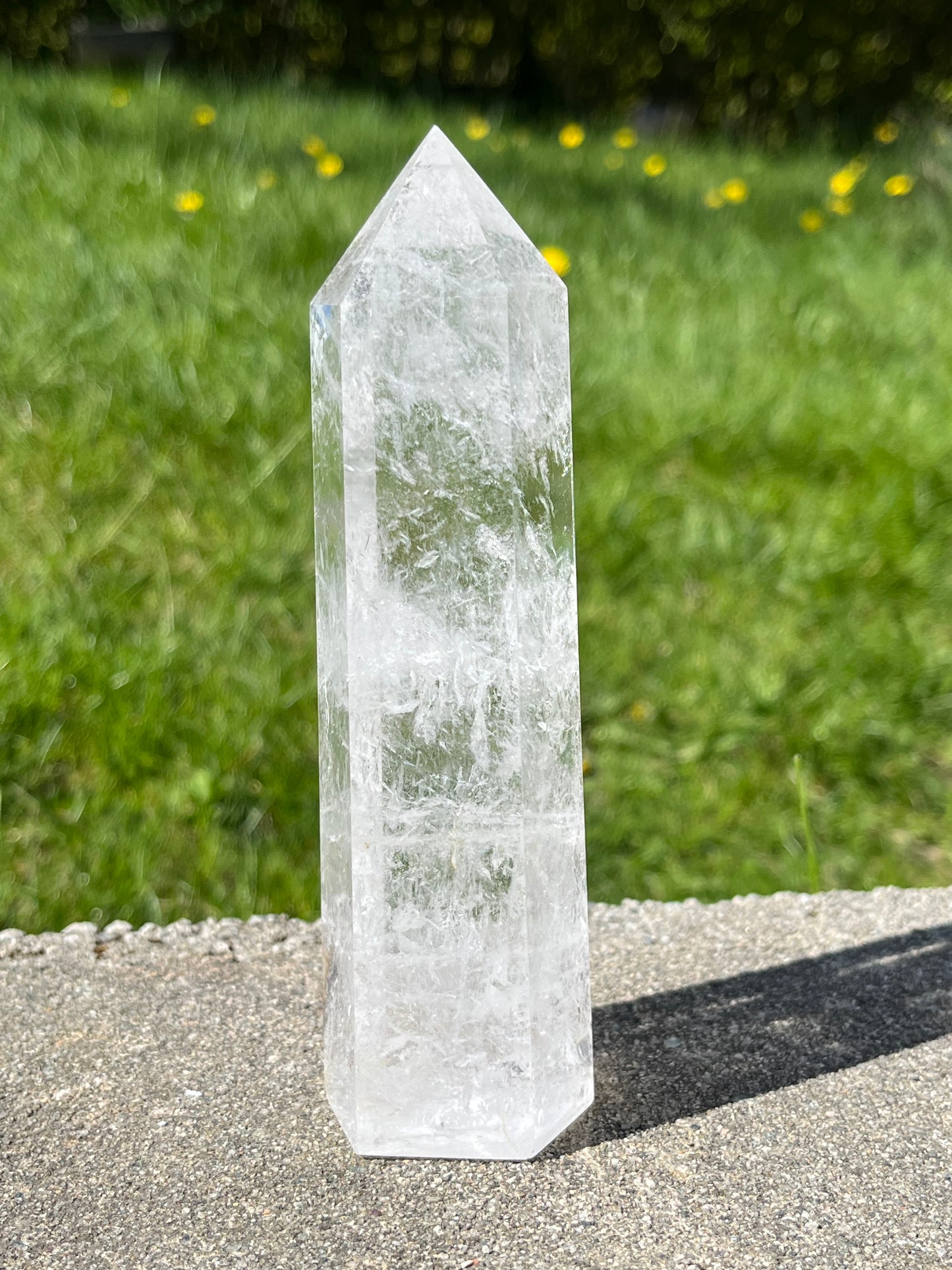 Bergkrystall klar kvarts tårn