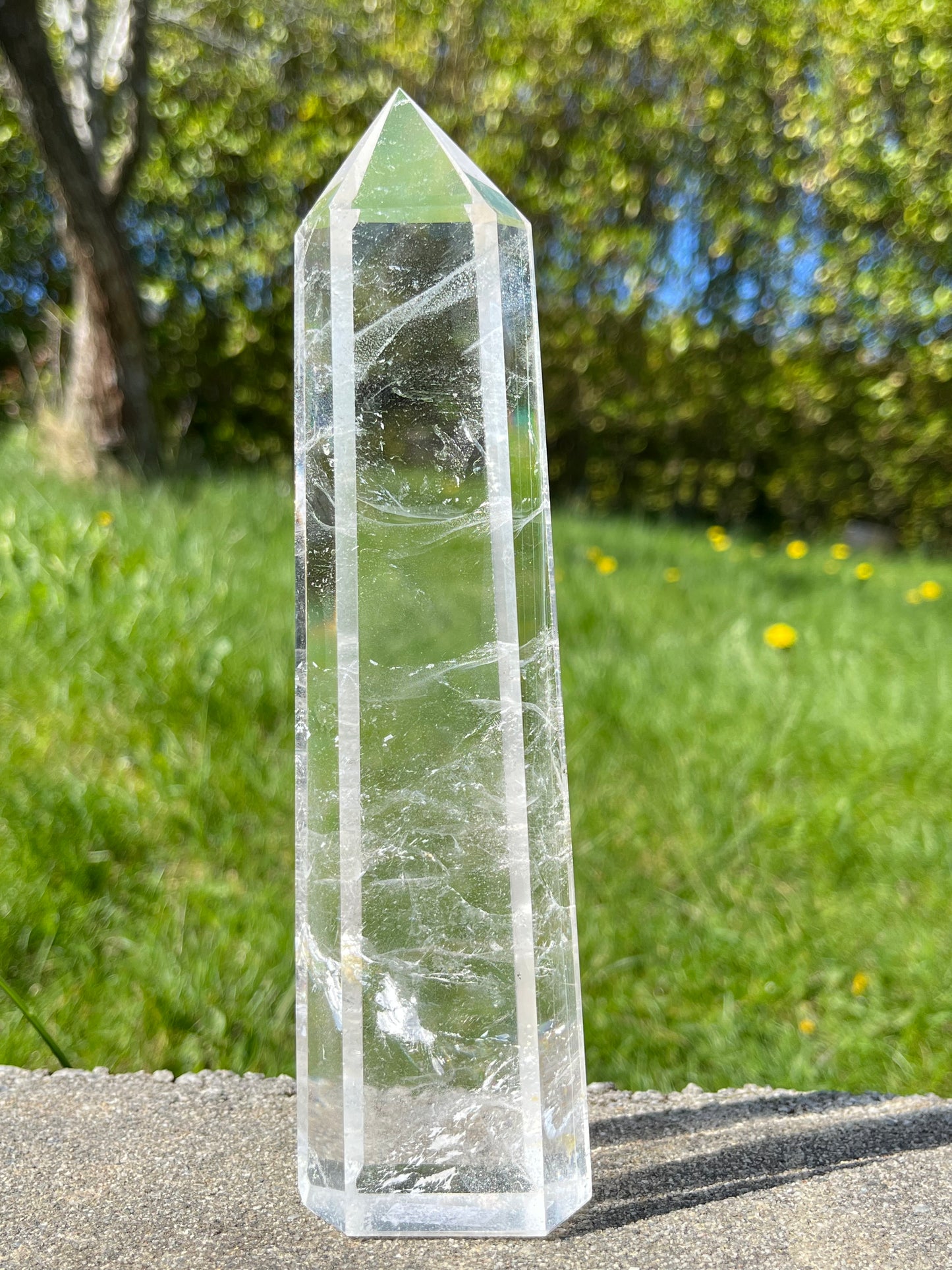 Bergkrystall klar kvarts tårn XL 20cm, God kvalitet