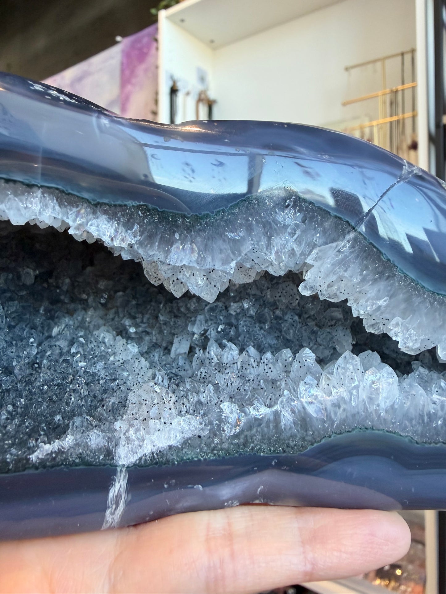 Kvarts geode XL, 18.5cm,1.3kg