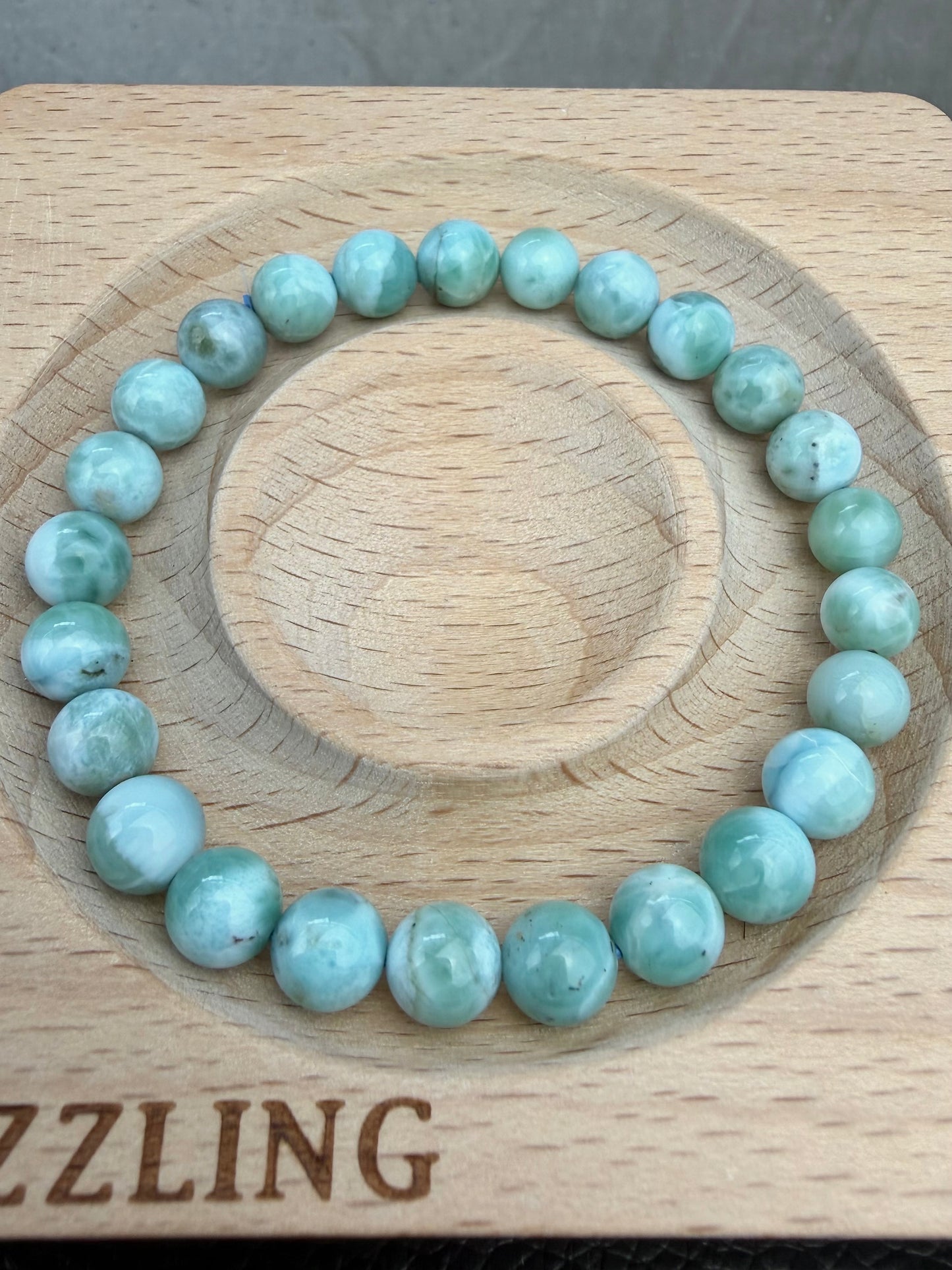 Larimar armbånd 7mm+