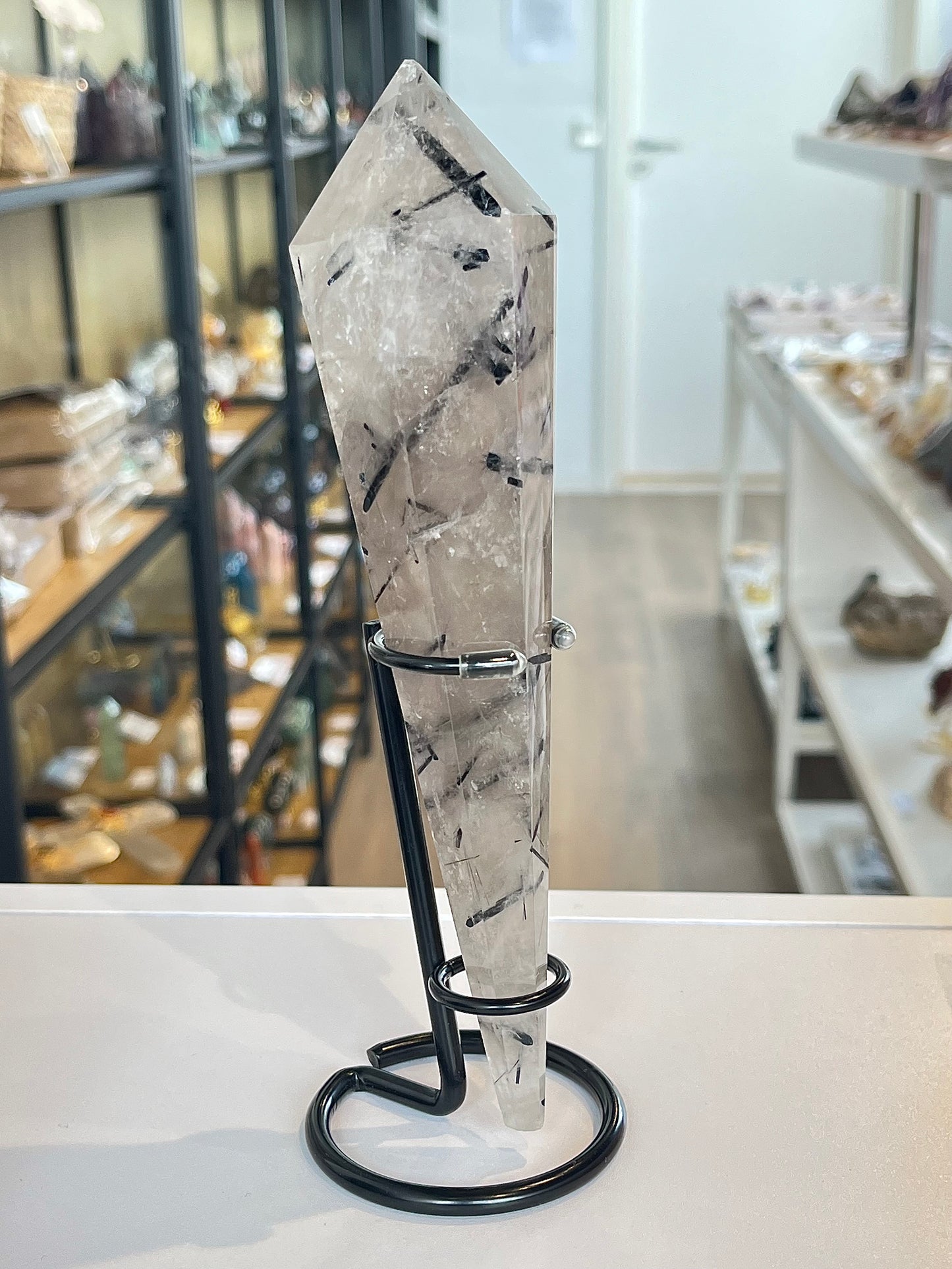 Polished Tourmaline Quartz Scepter