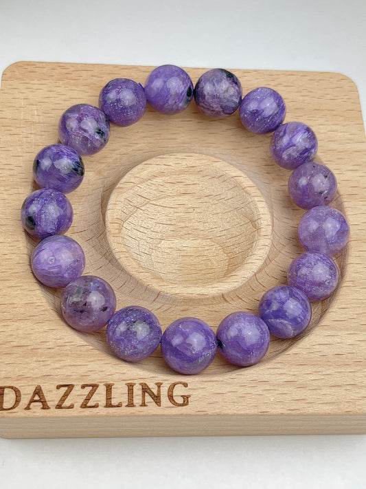 Charoitt armbånd 12mm+