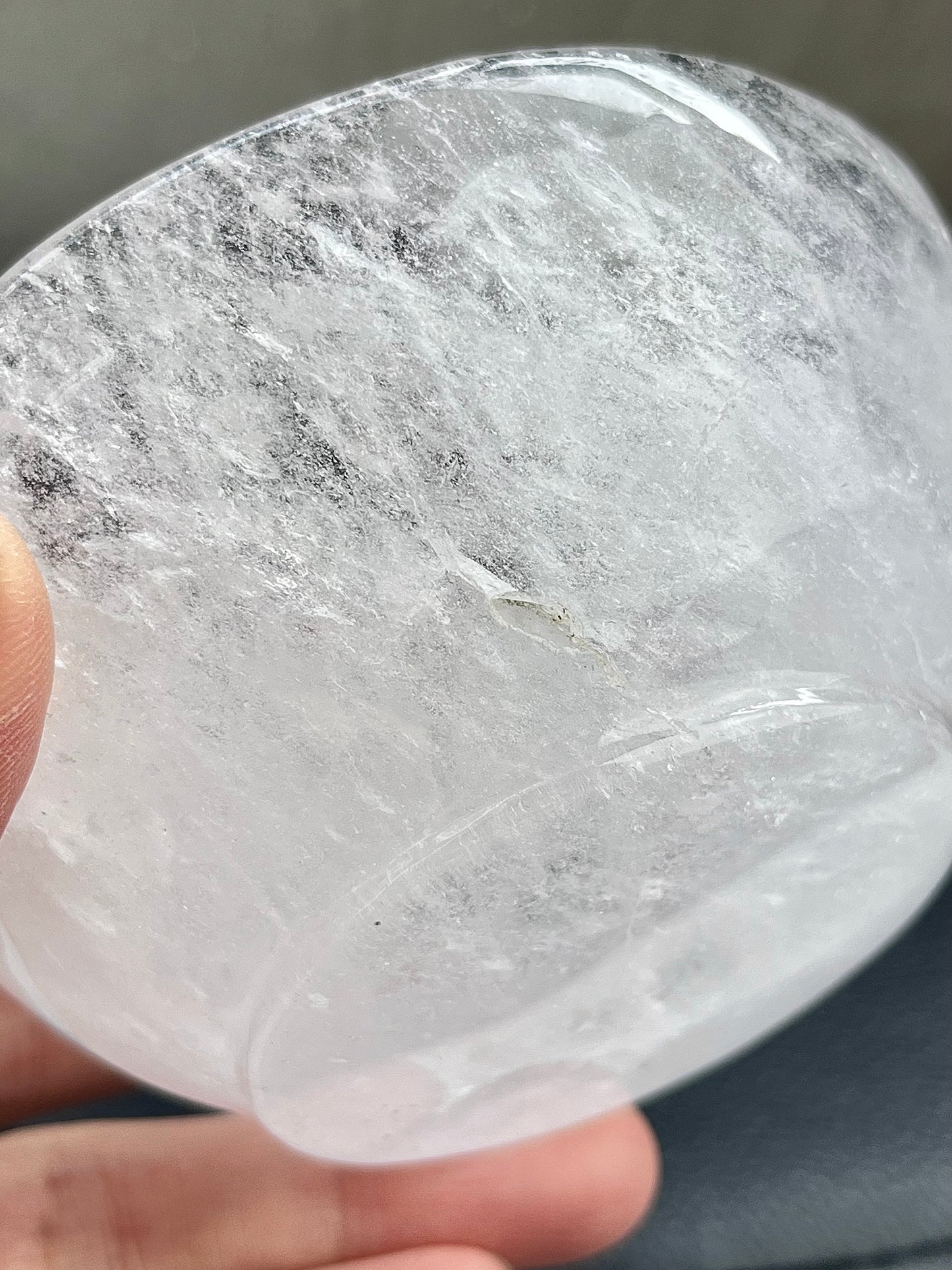 Bergkrystall klarkvarts skål