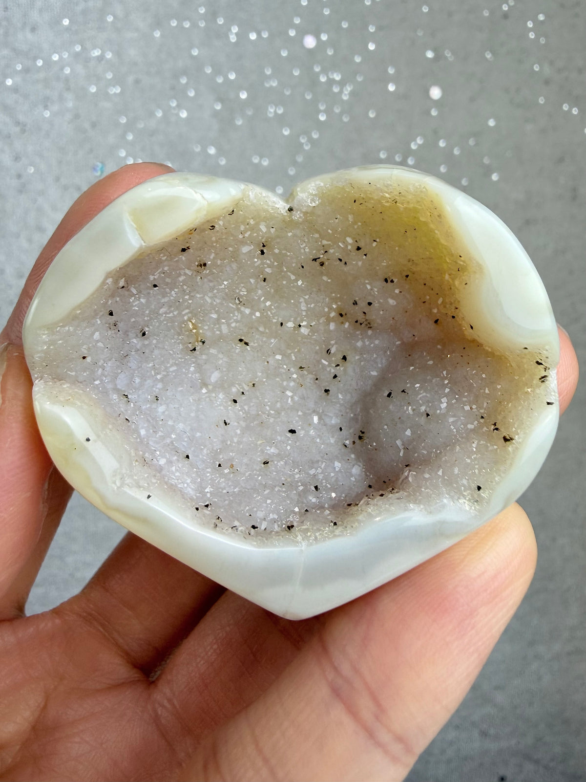 Druzy Agat Hjerte