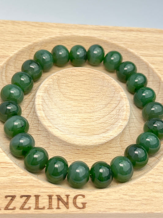 Jade, Nefritt armbånd 10mm+