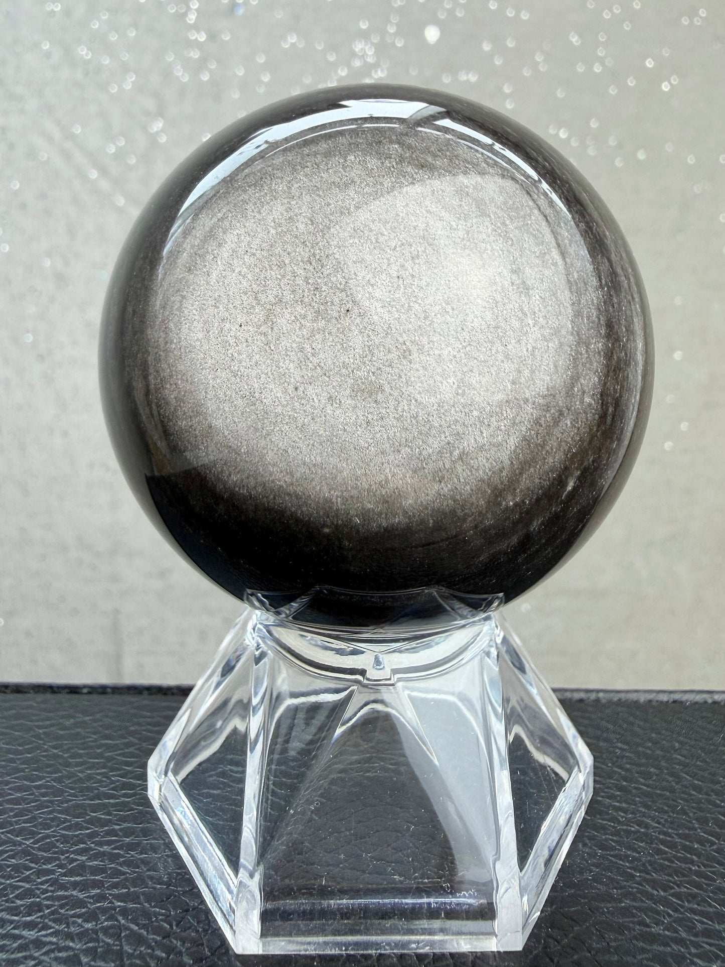 Sølv obsidian kule