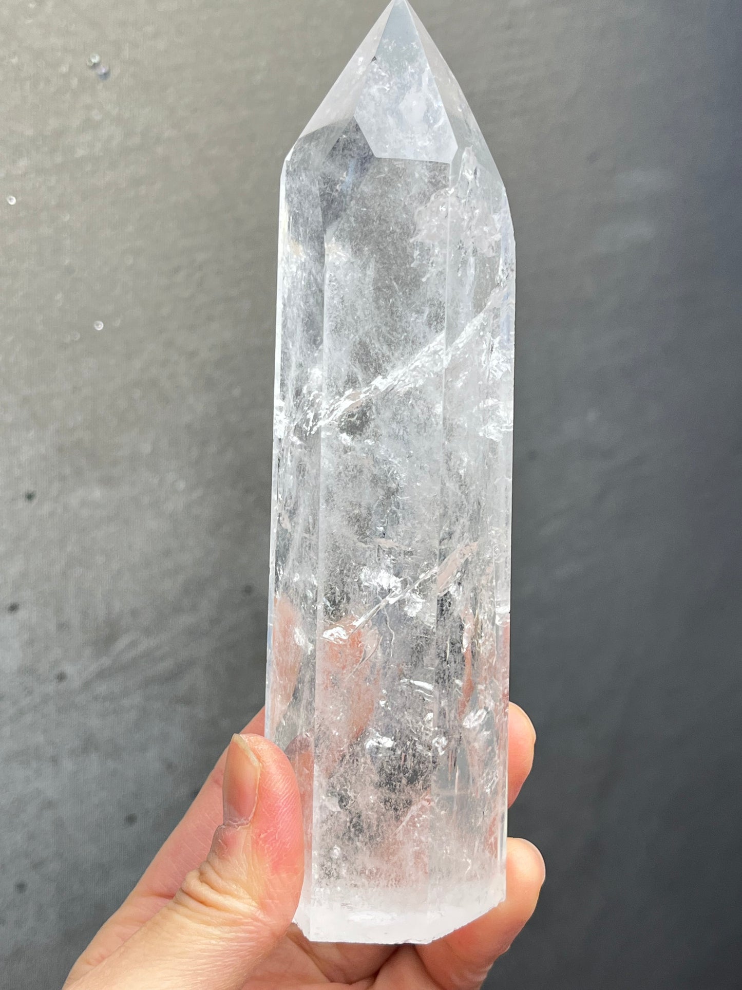Bergkrystall klar kvarts tårn