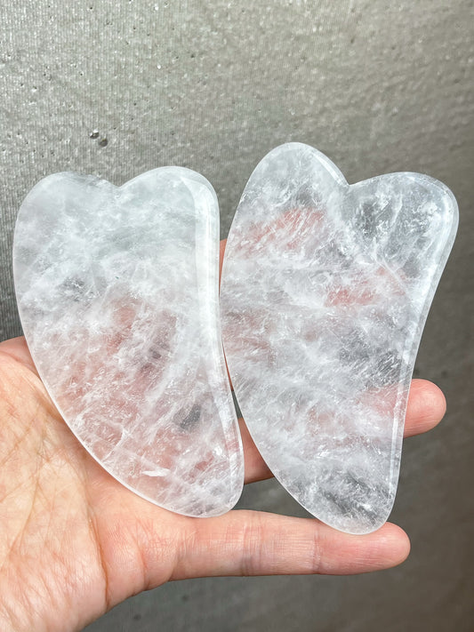 Bergkrystall klar kvarts Gua Sha