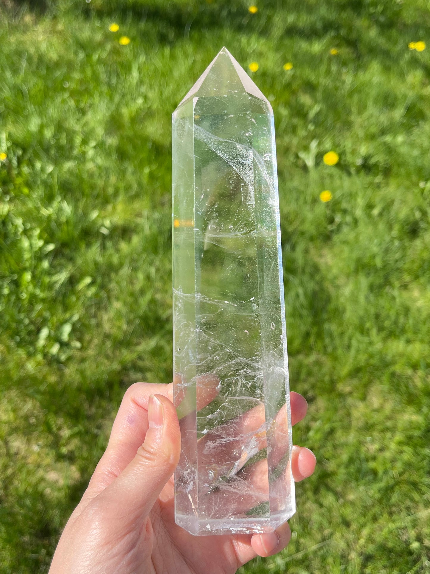 Bergkrystall klar kvarts tårn XL 20cm, God kvalitet