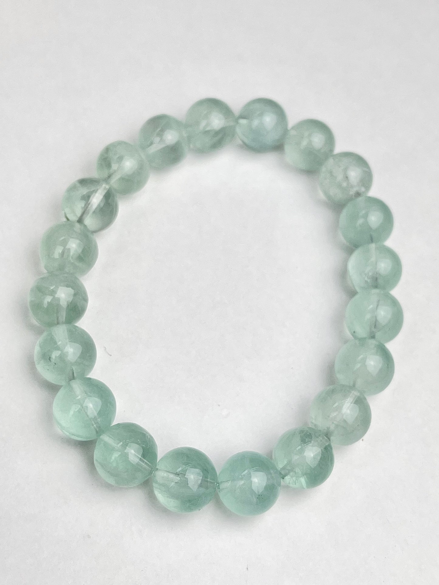 Grønn Fluoritt armbånd 10mm+