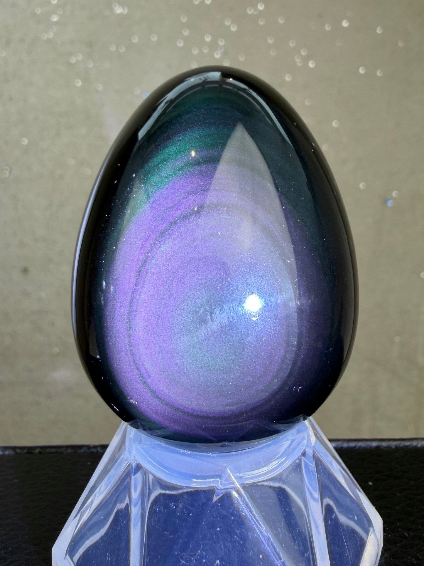 Regnbue obsidian Egg