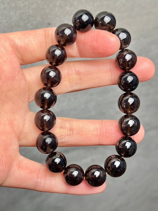 Røykkvarts armbånd 11mm+