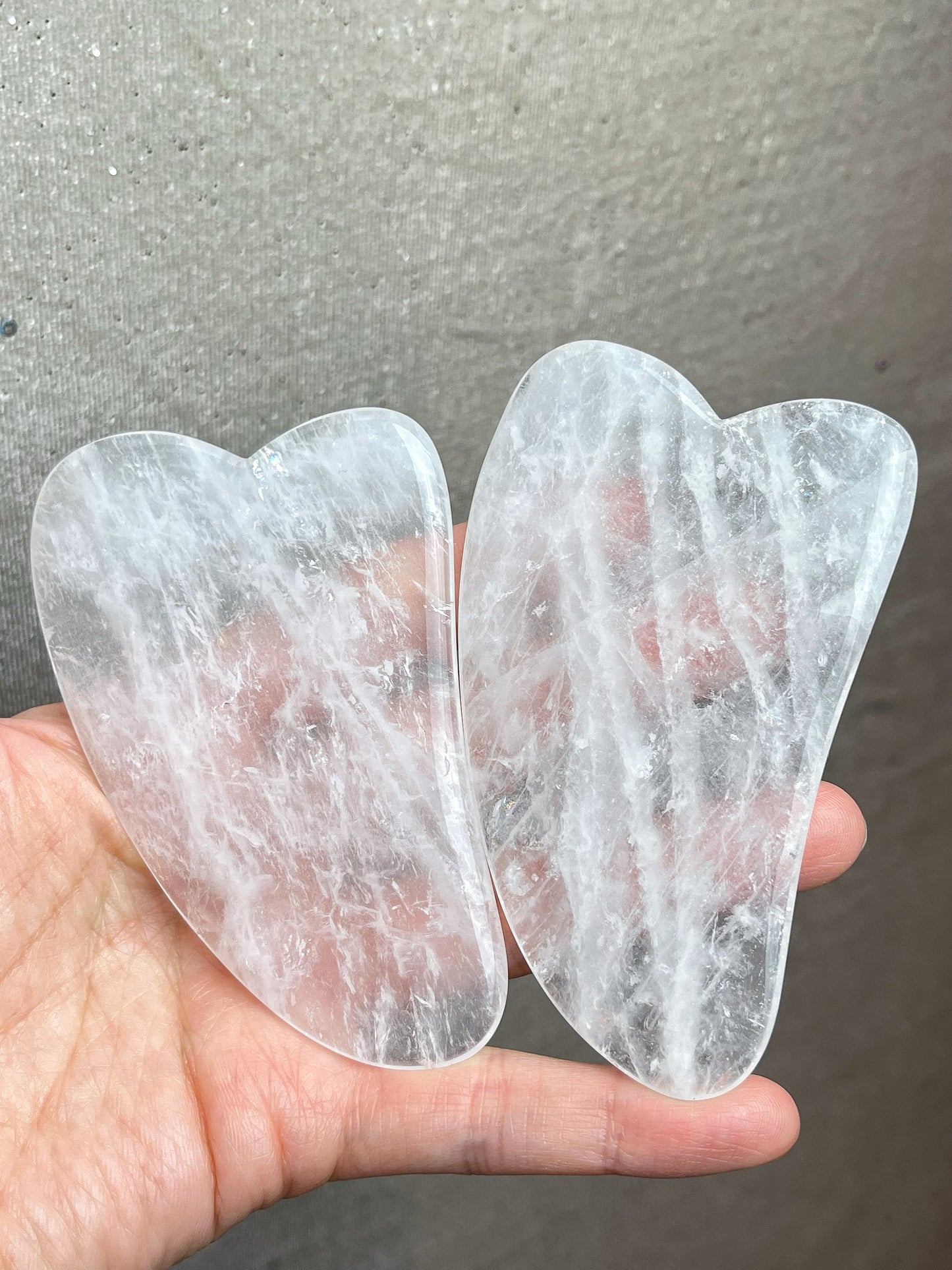 Bergkrystall klar kvarts Gua Sha