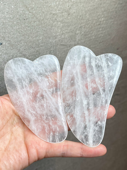 Bergkrystall klar kvarts Gua Sha