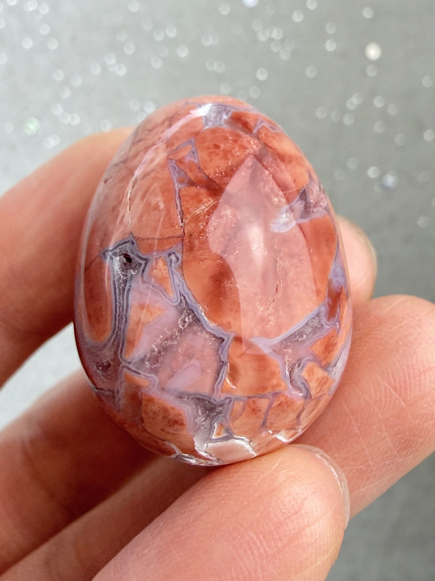Rosa Agat Egg (Cotton Candy Agate)