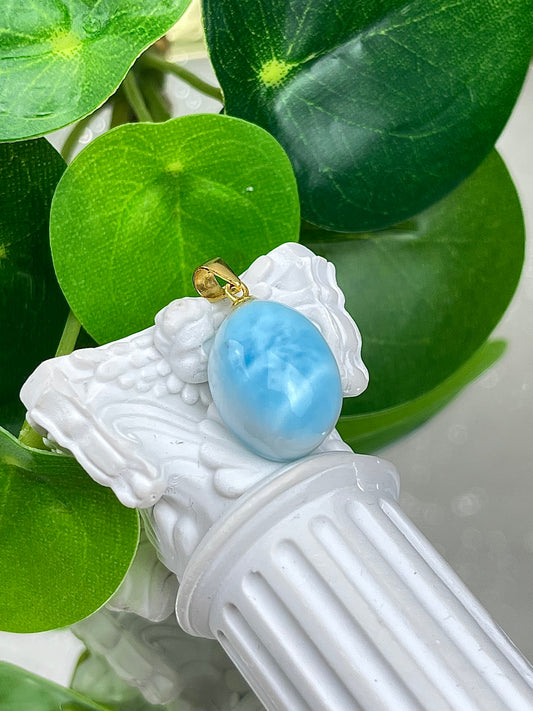 Larimar anheng i 925 sterling sølv