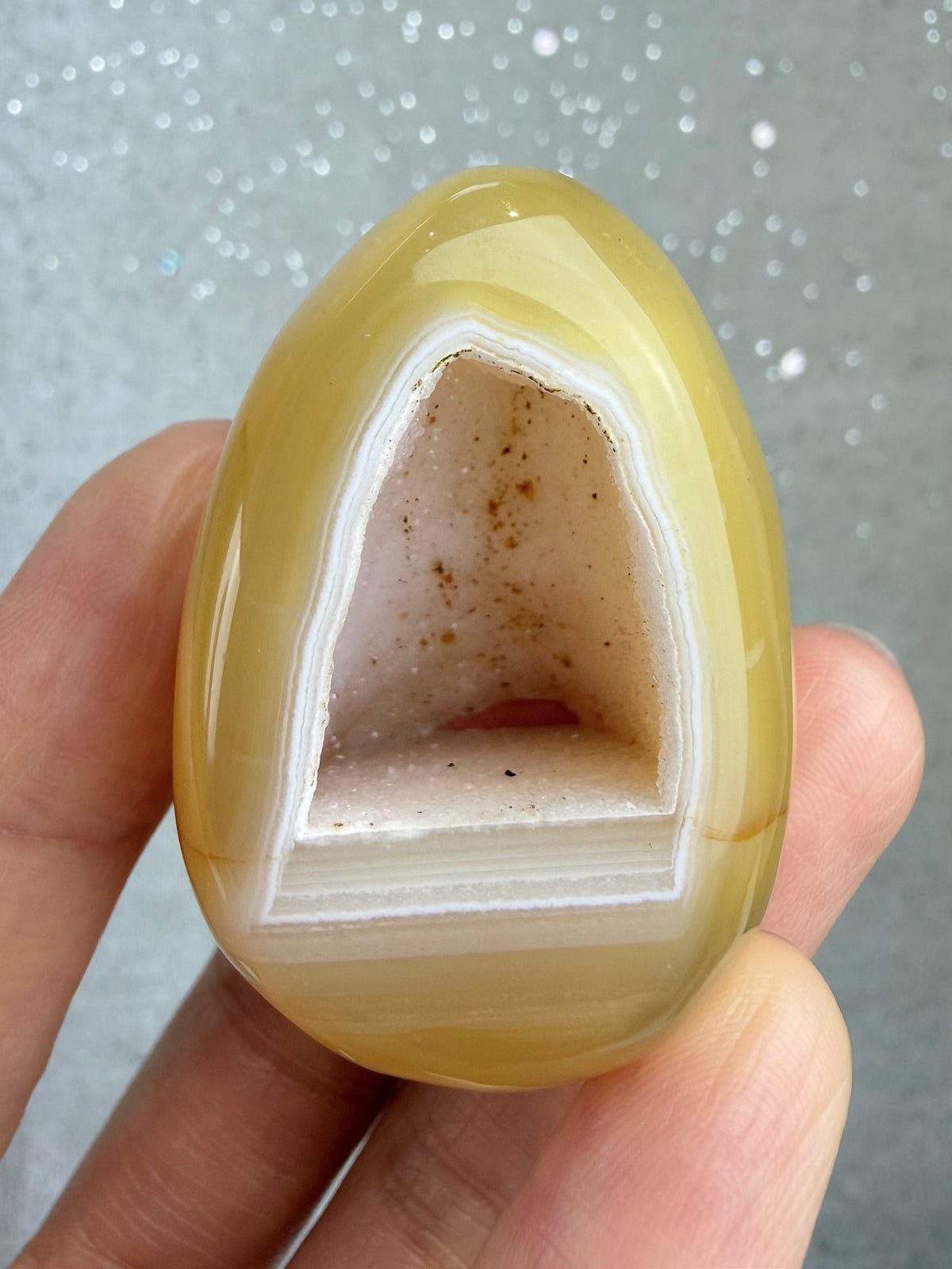Druzy agat egg