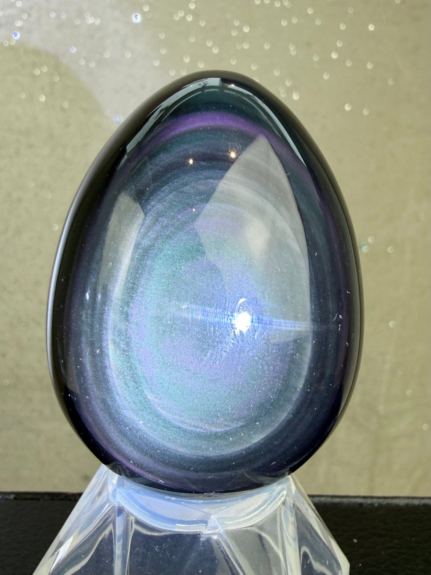Regnbue obsidian Egg