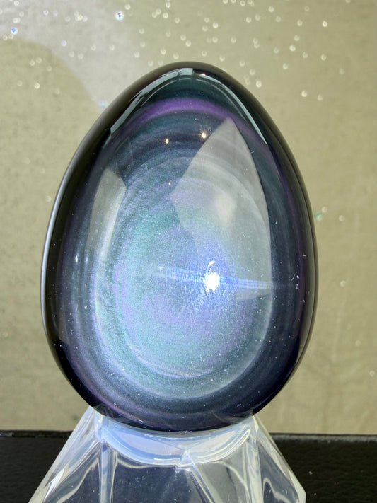 Regnbue obsidian Egg