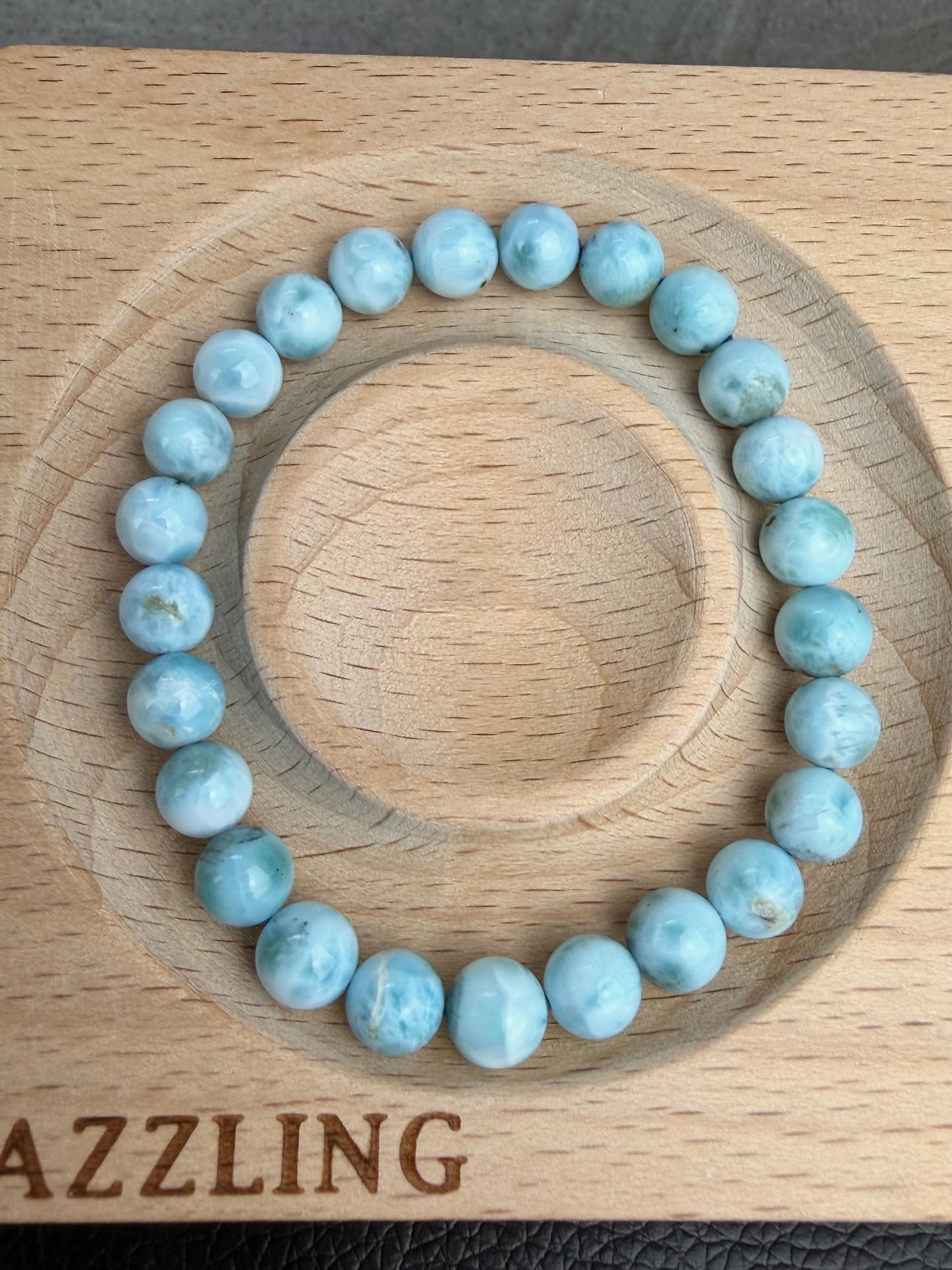 Larimar armbånd 7mm+