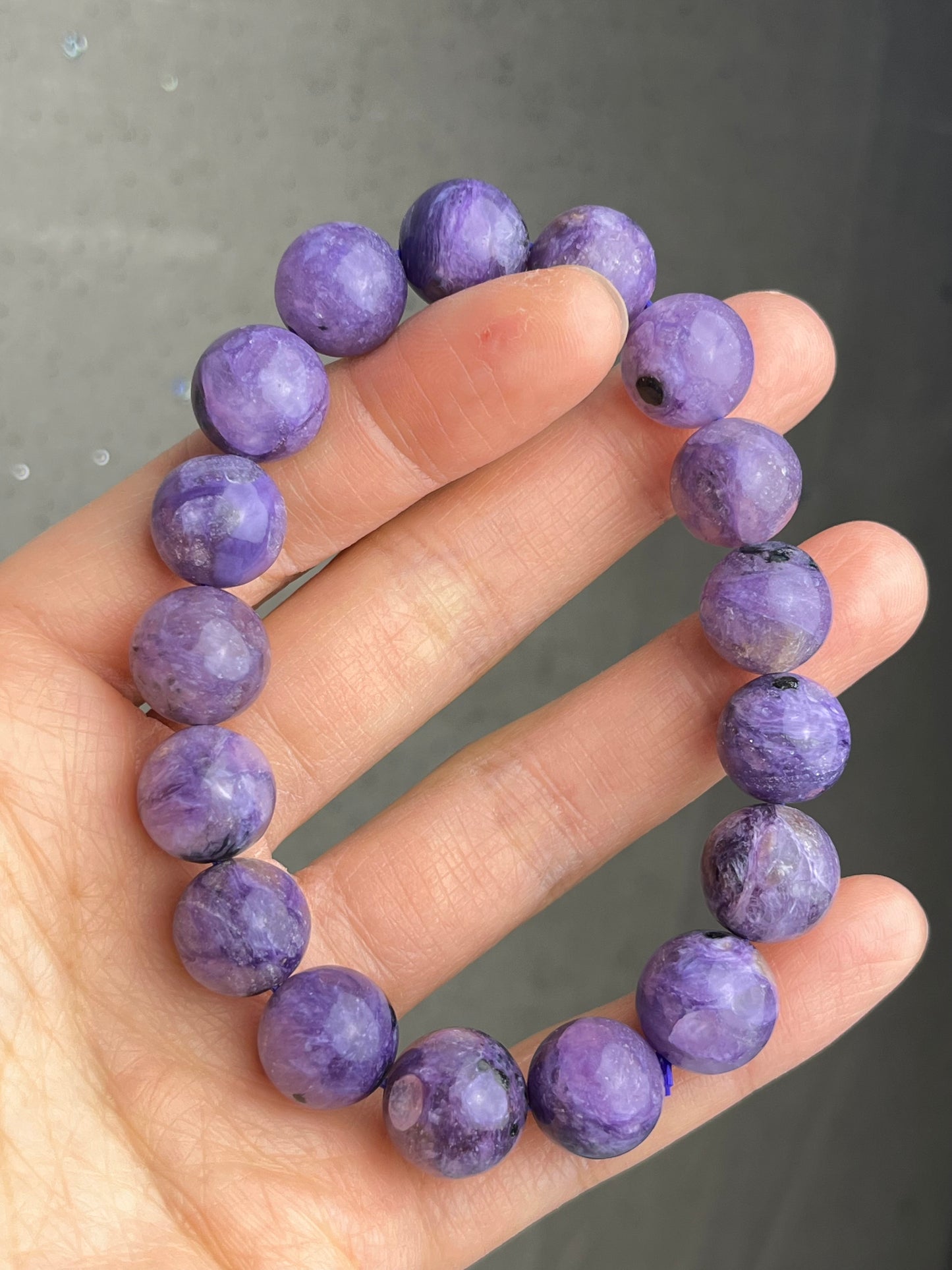 Charoitt armbånd 12mm+