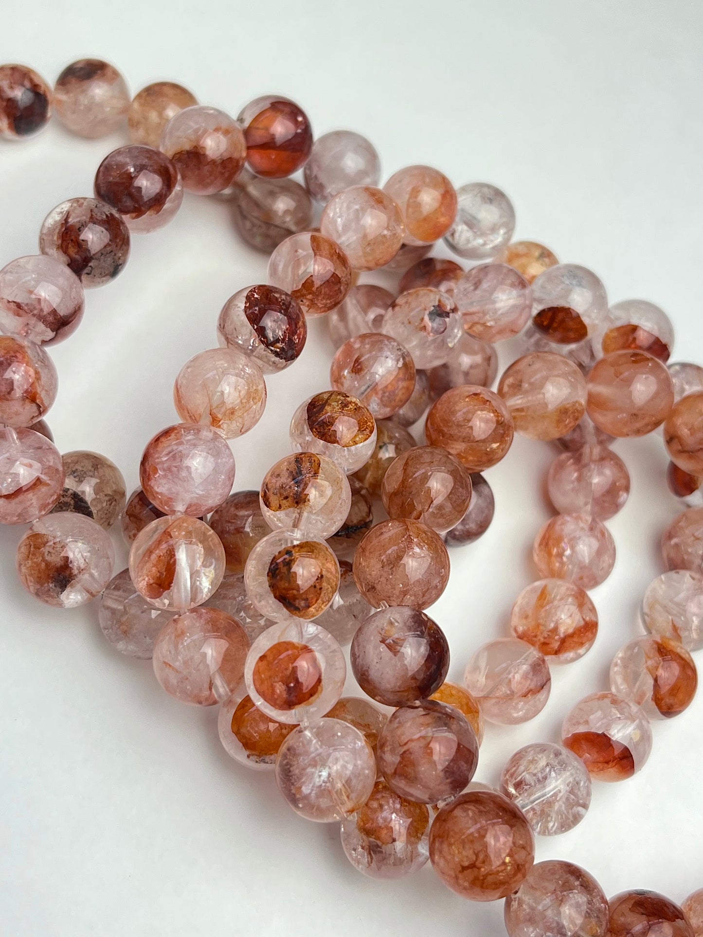 Flame quartz bracelet 10-11mm+