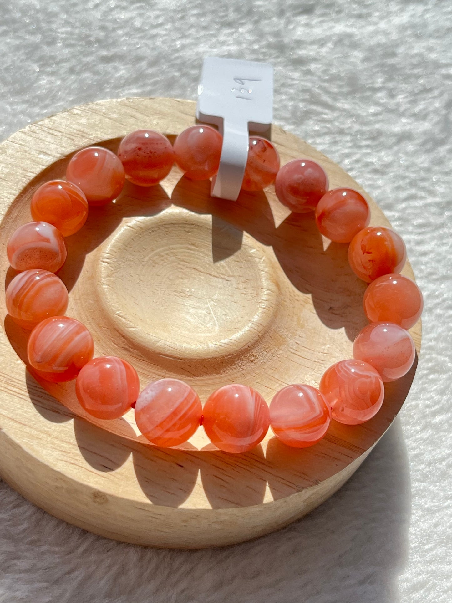 Rød Bånd Agat armbånd