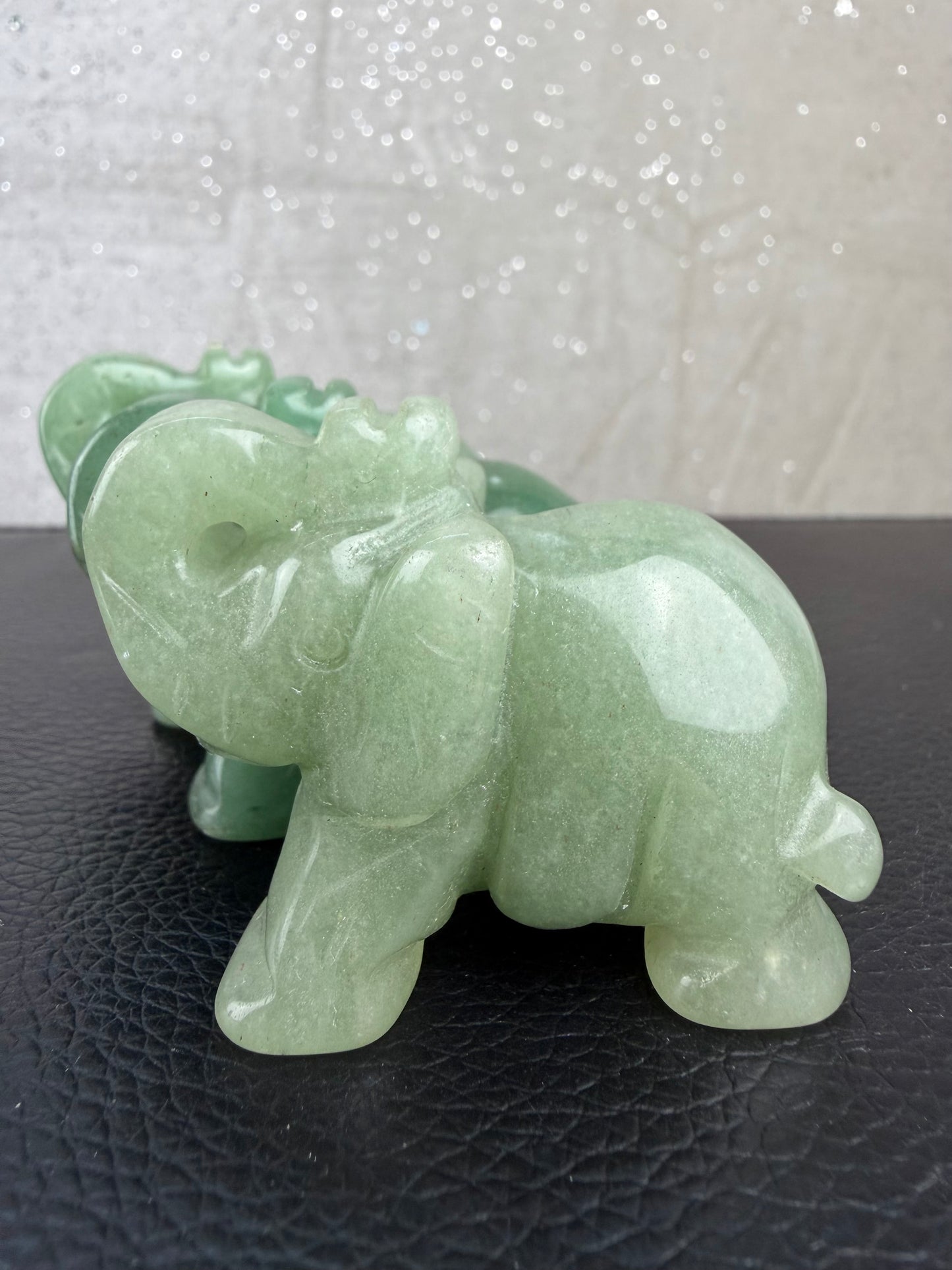 Grønn Aventurin Elefant