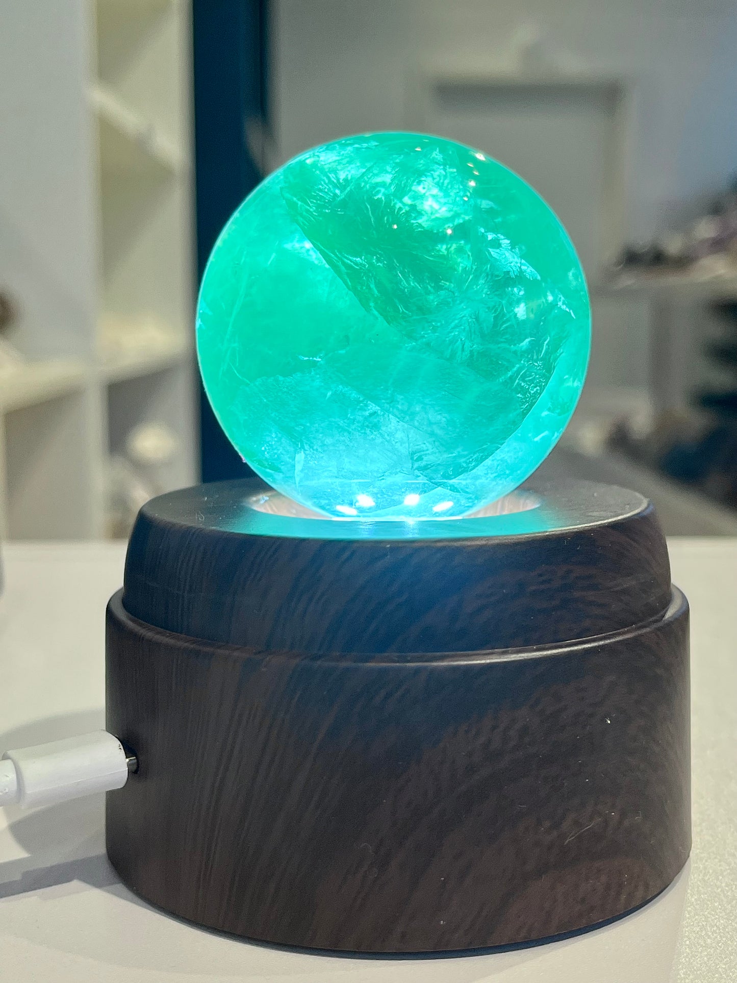 Roterende LED-holder for krystallkule