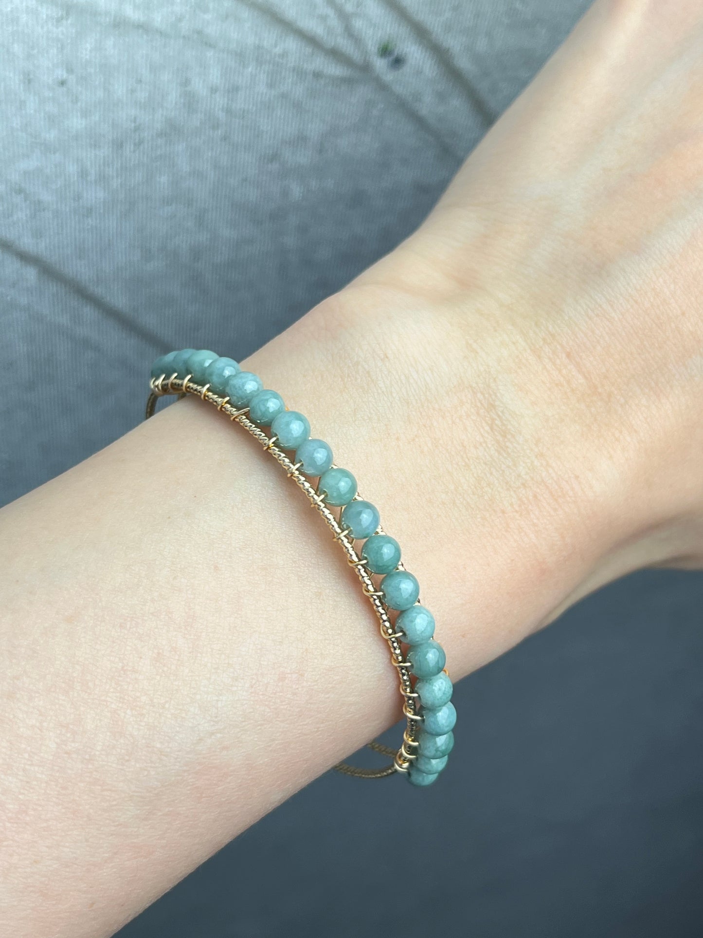 Jade- Håndlaget armbånd