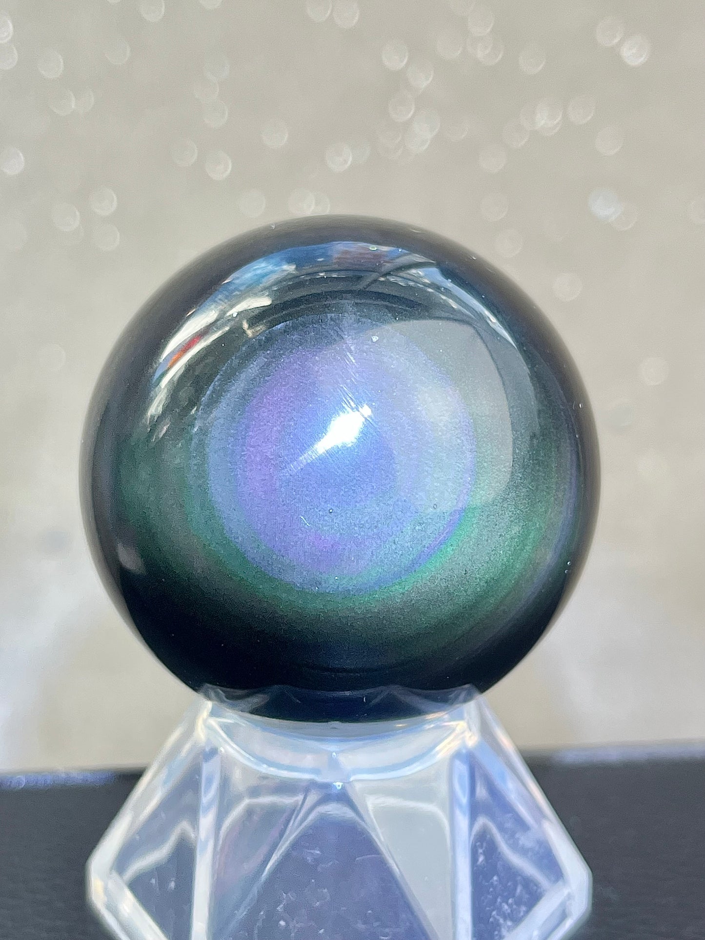 Regnbue obsidian kule