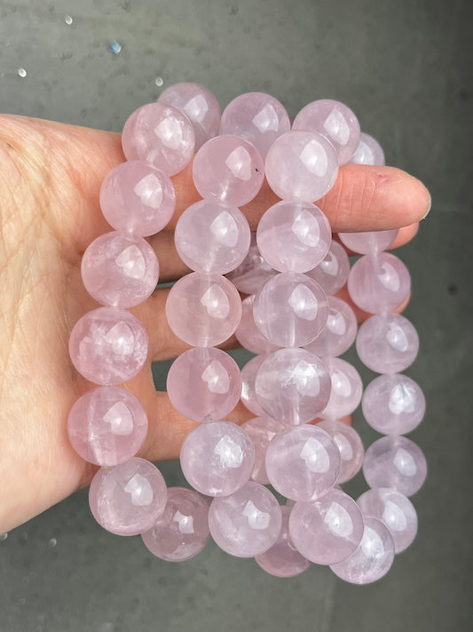 Rosenkvarts armbånd 14mm+