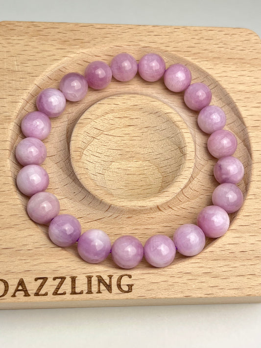 Kunzitt armbånd 9mm+