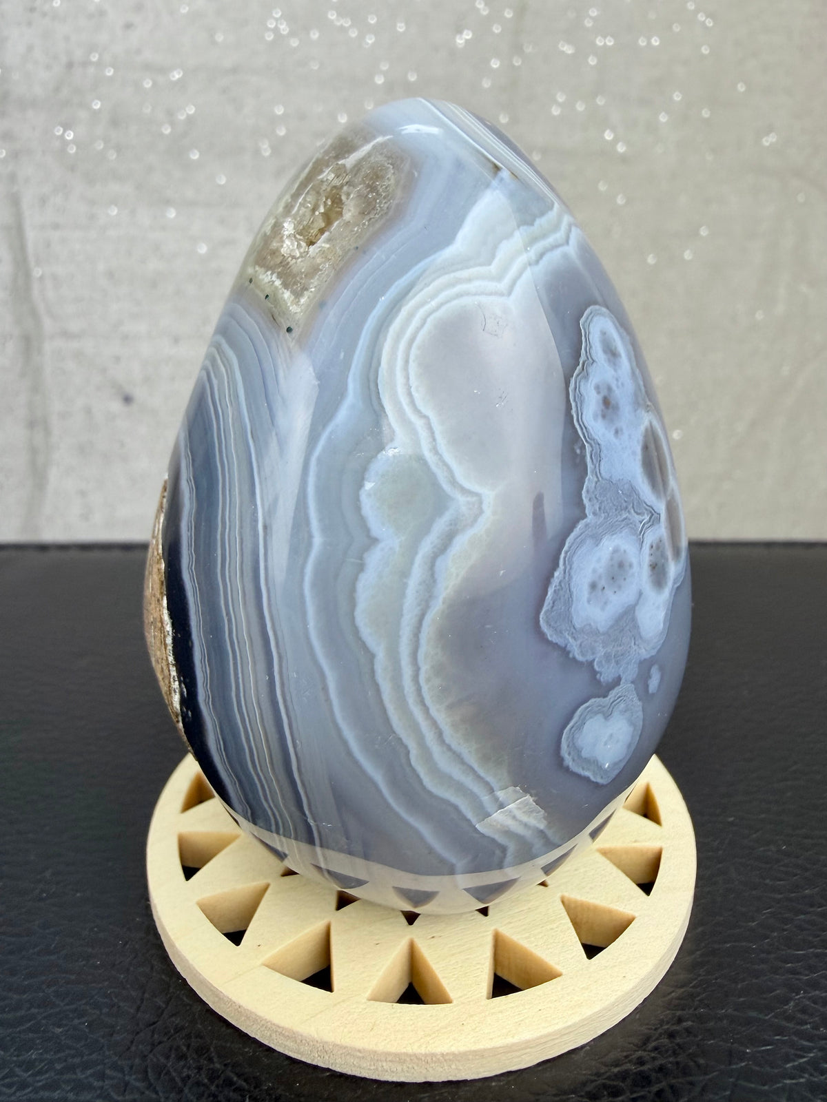 Druzy agat egg