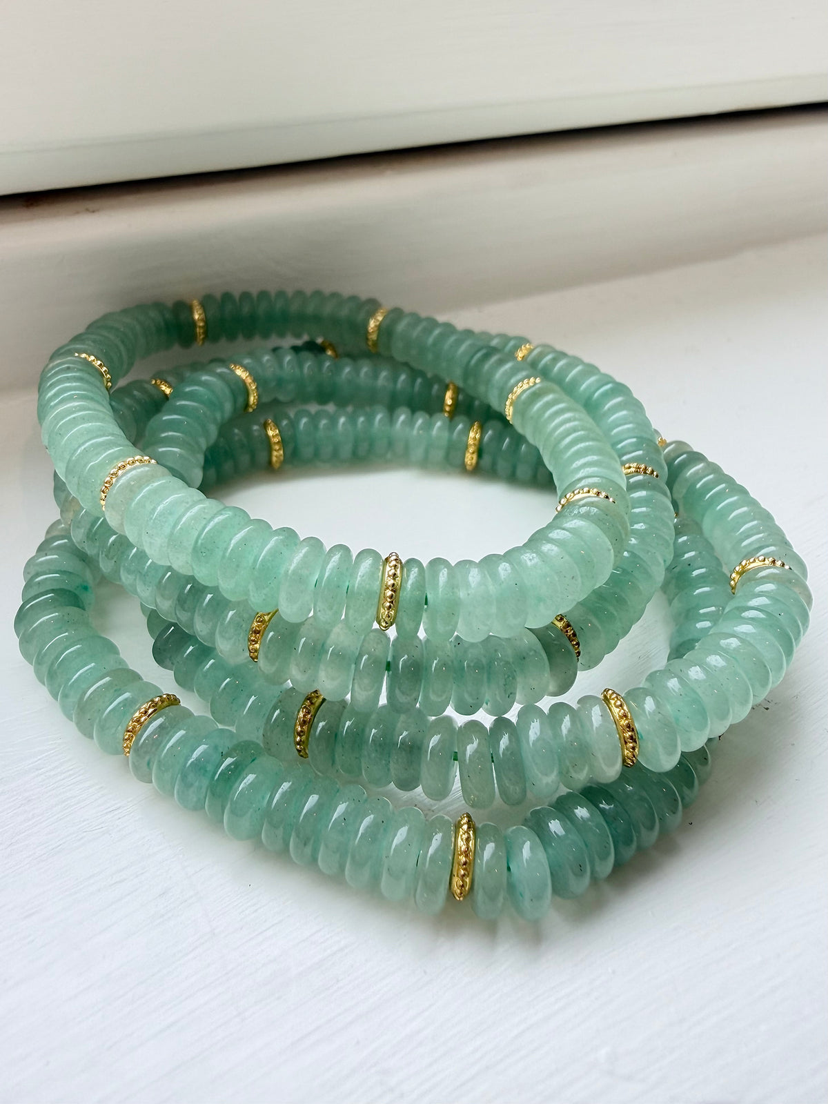 Grønn Aventurin armbånd 6mm+