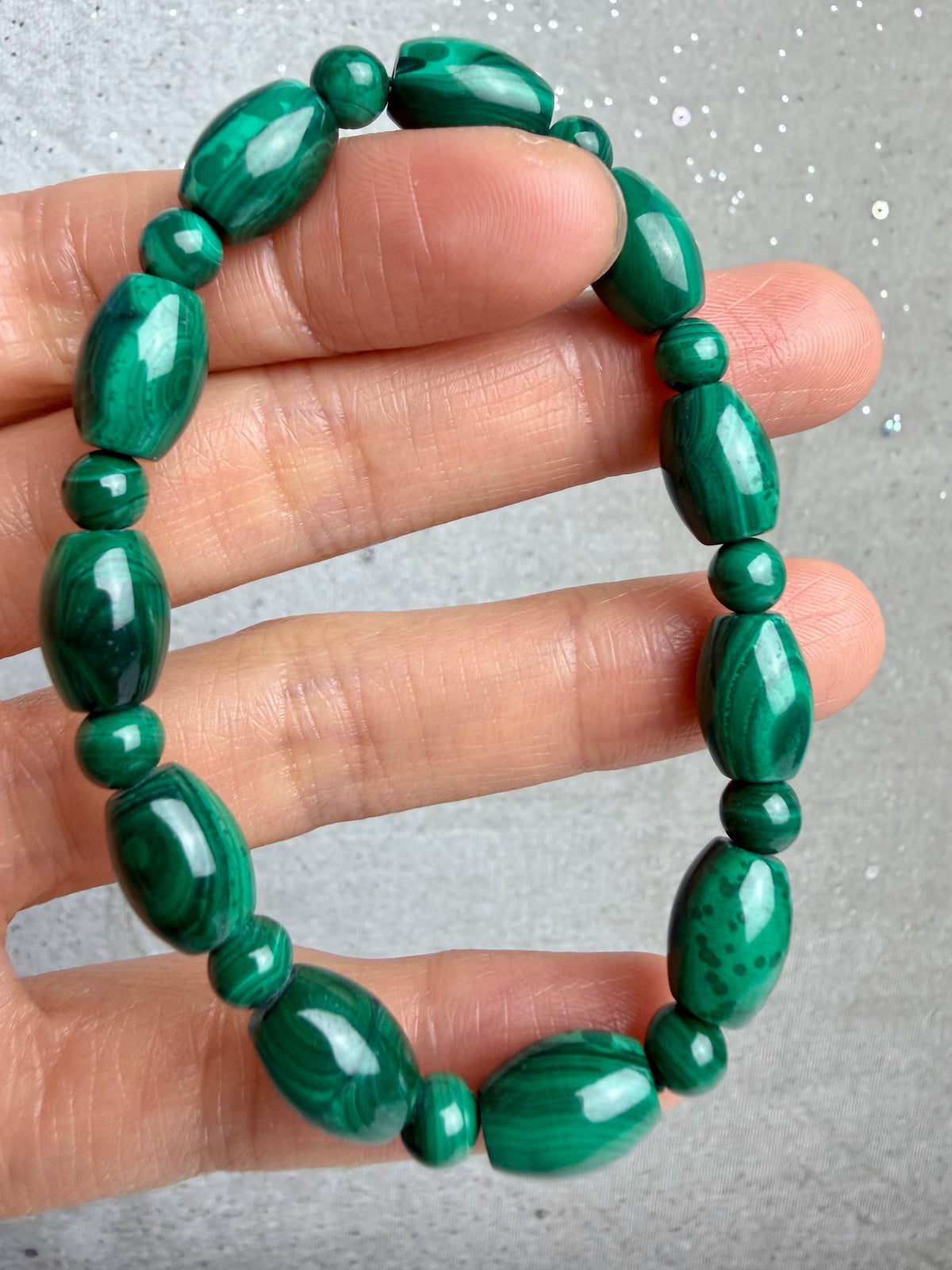 Malakitt armbånd 8mm+