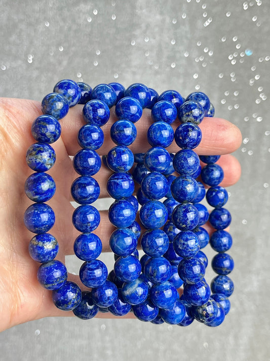 Lapis lazuli armbånd 9mm+