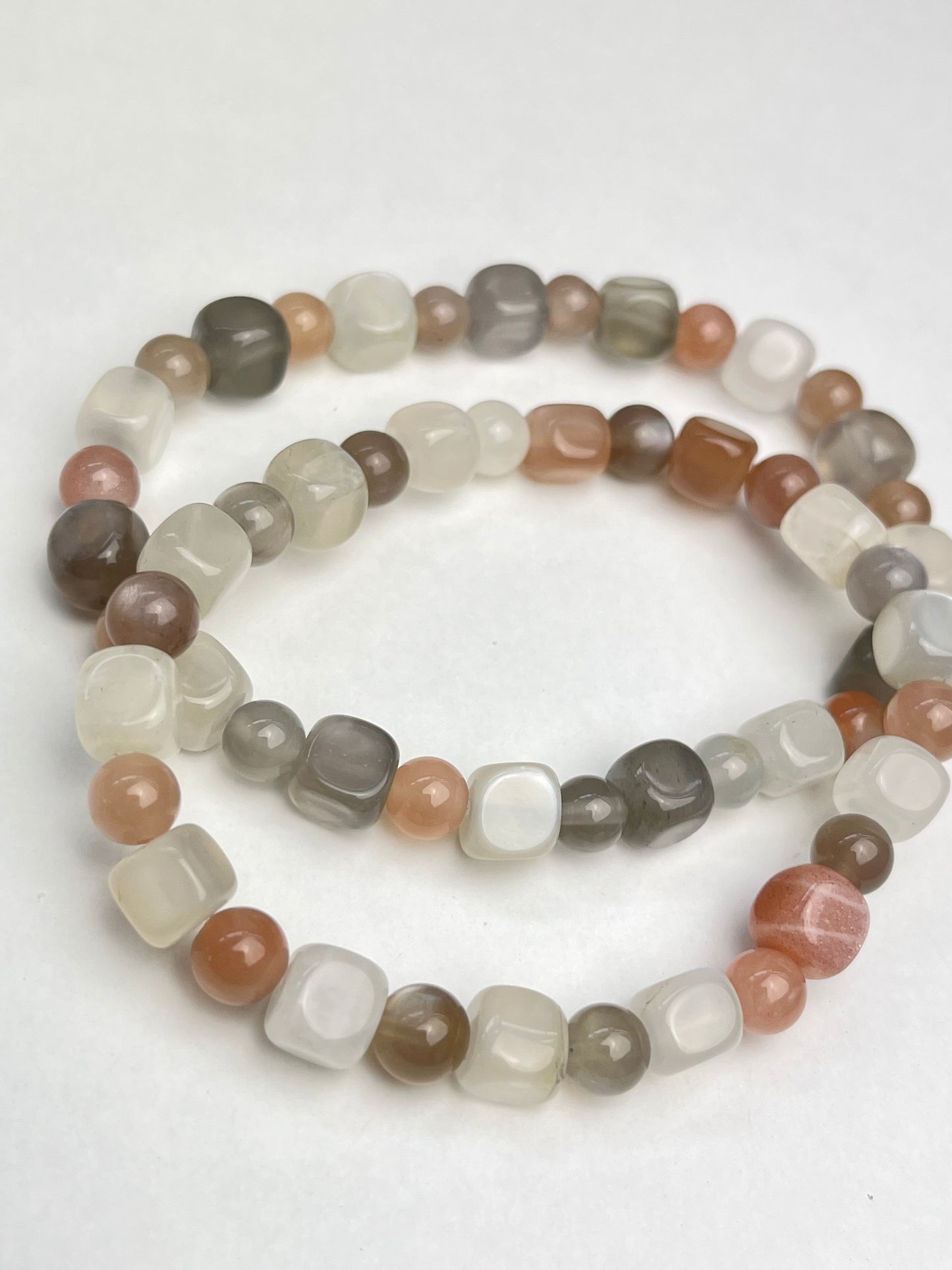 Månestein & solstein armbånd 6mm+