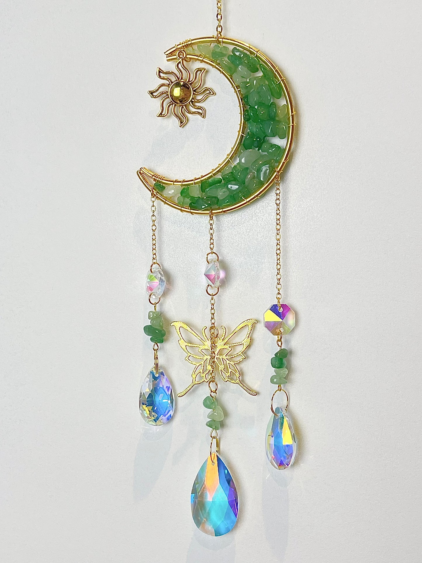 Crystal Sun Catchers, Green Aventurine
