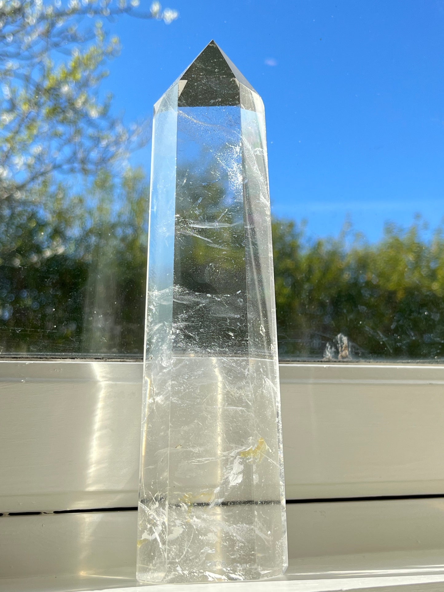 Bergkrystall klar kvarts tårn XL 20cm, God kvalitet