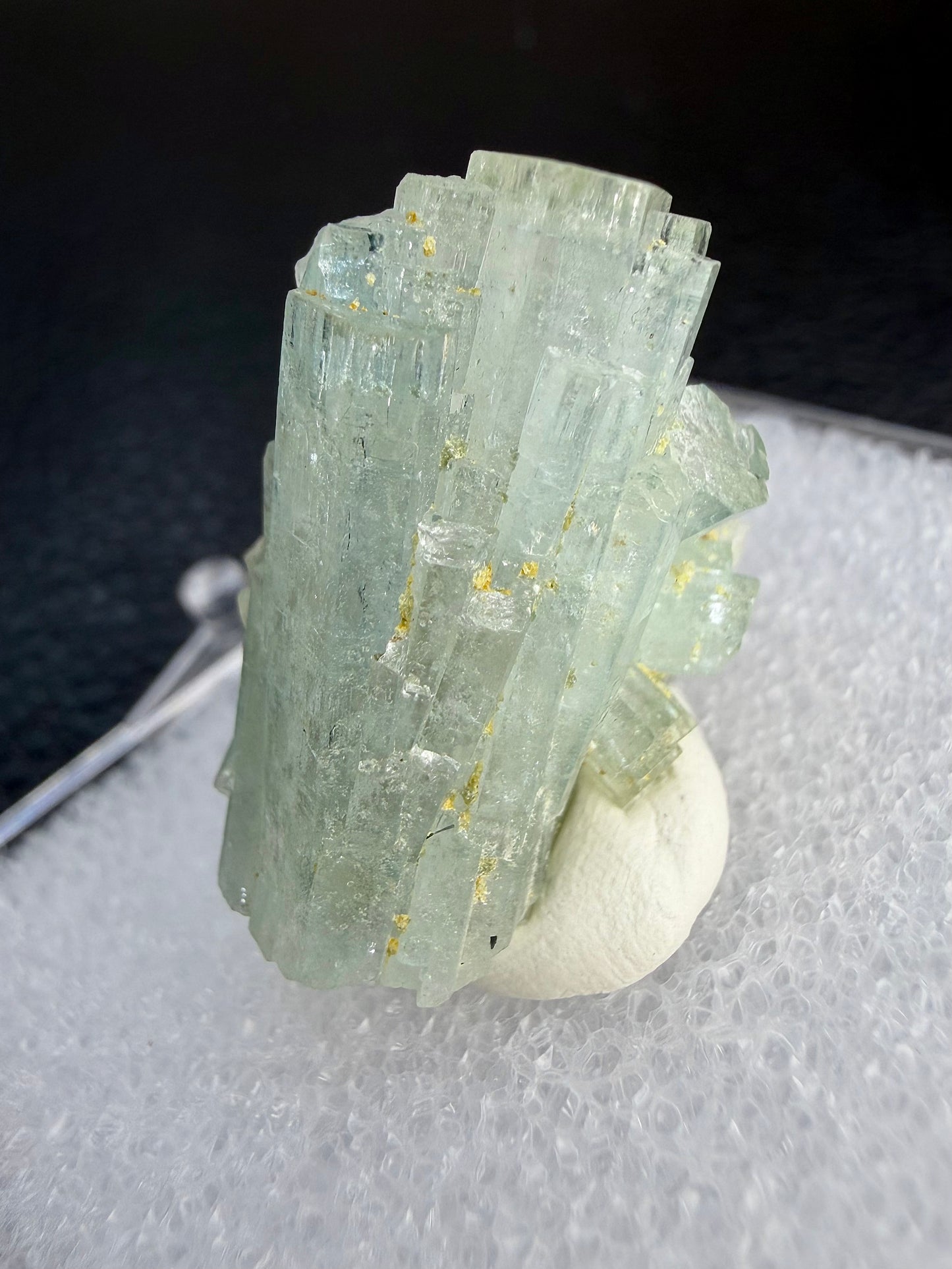 Akvamarin med fluoritt i boks, Namibia