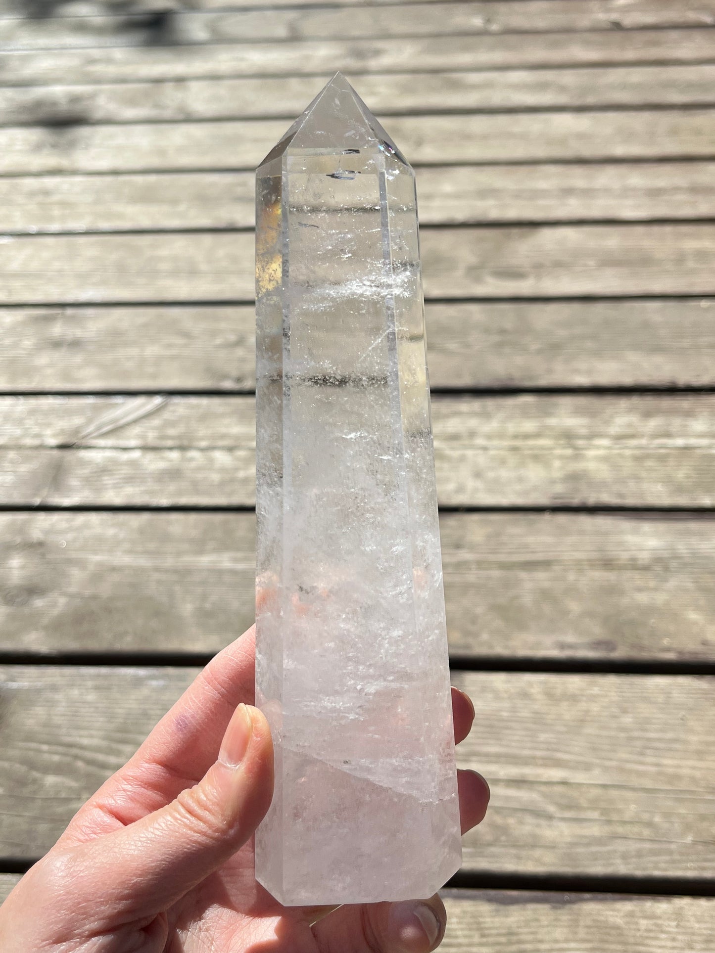 Bergkrystall klar kvarts tårn
