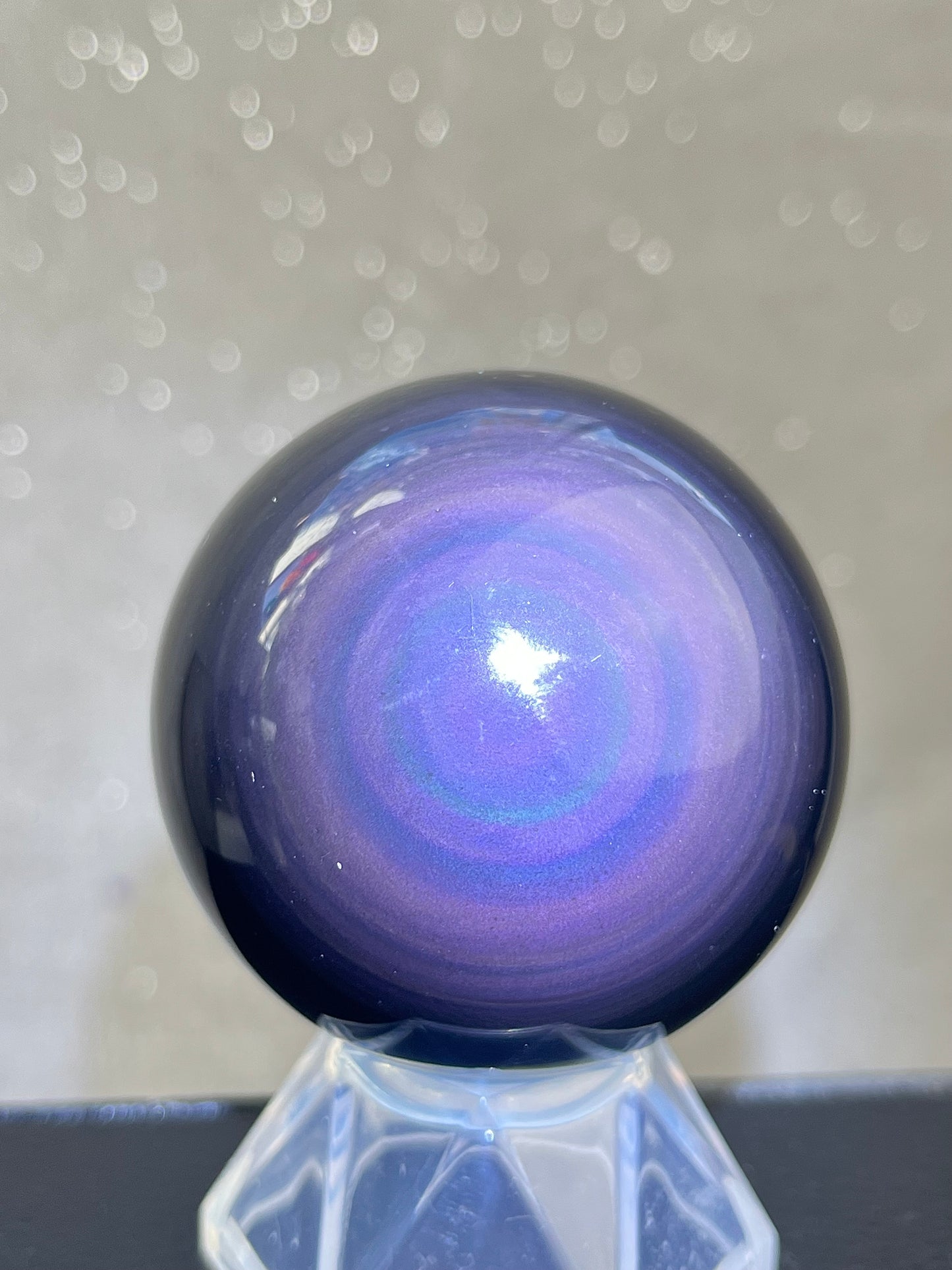 Regnbue obsidian kule