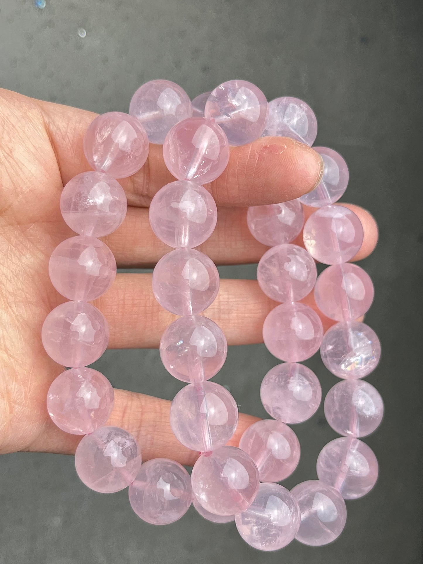 Rosenkvarts armbånd 13mm+