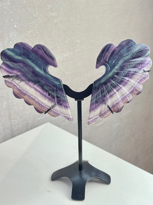 Regnbue Fluoritt Vinger (med stand)