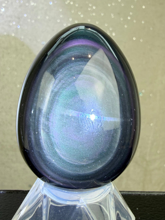 Regnbue obsidian Egg