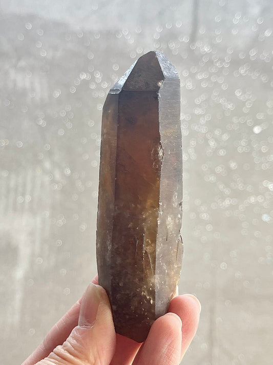 Naturlig mørk røykaktig citrin fra Zambia