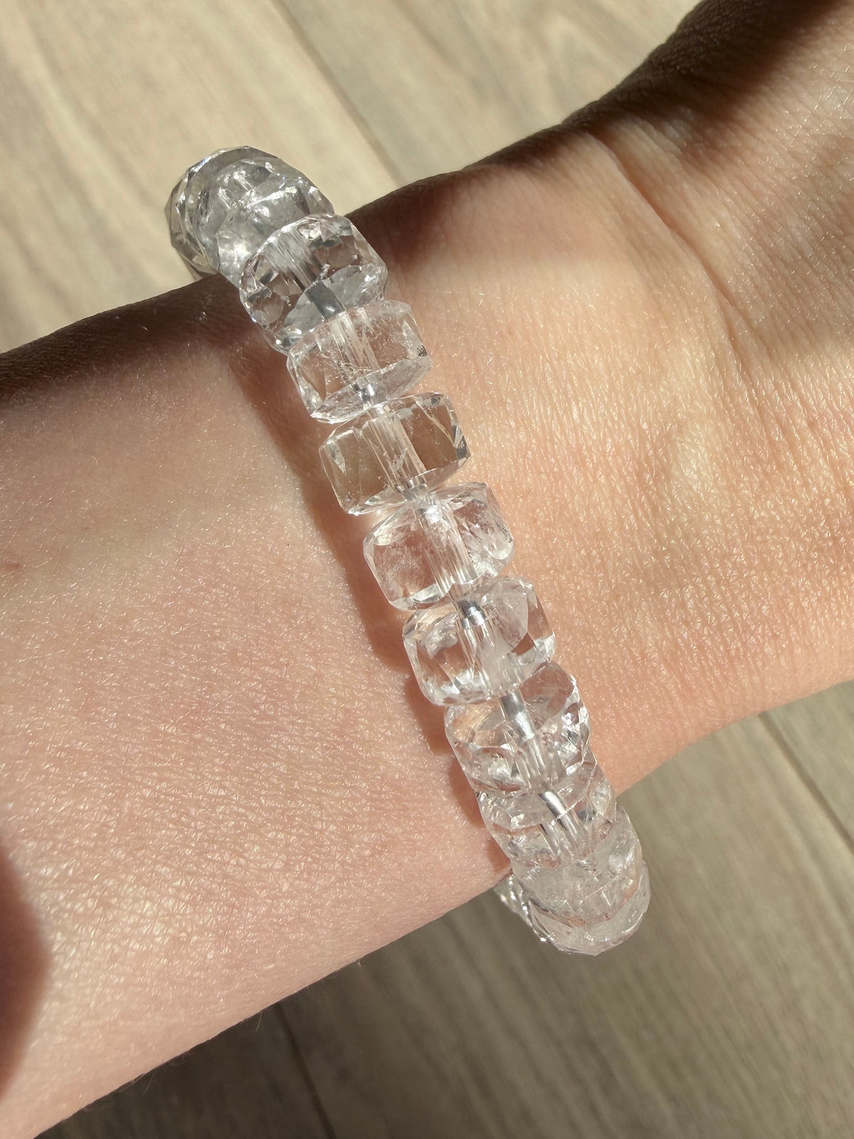 Bergkrystall klarkvarts armbånd 8mm+