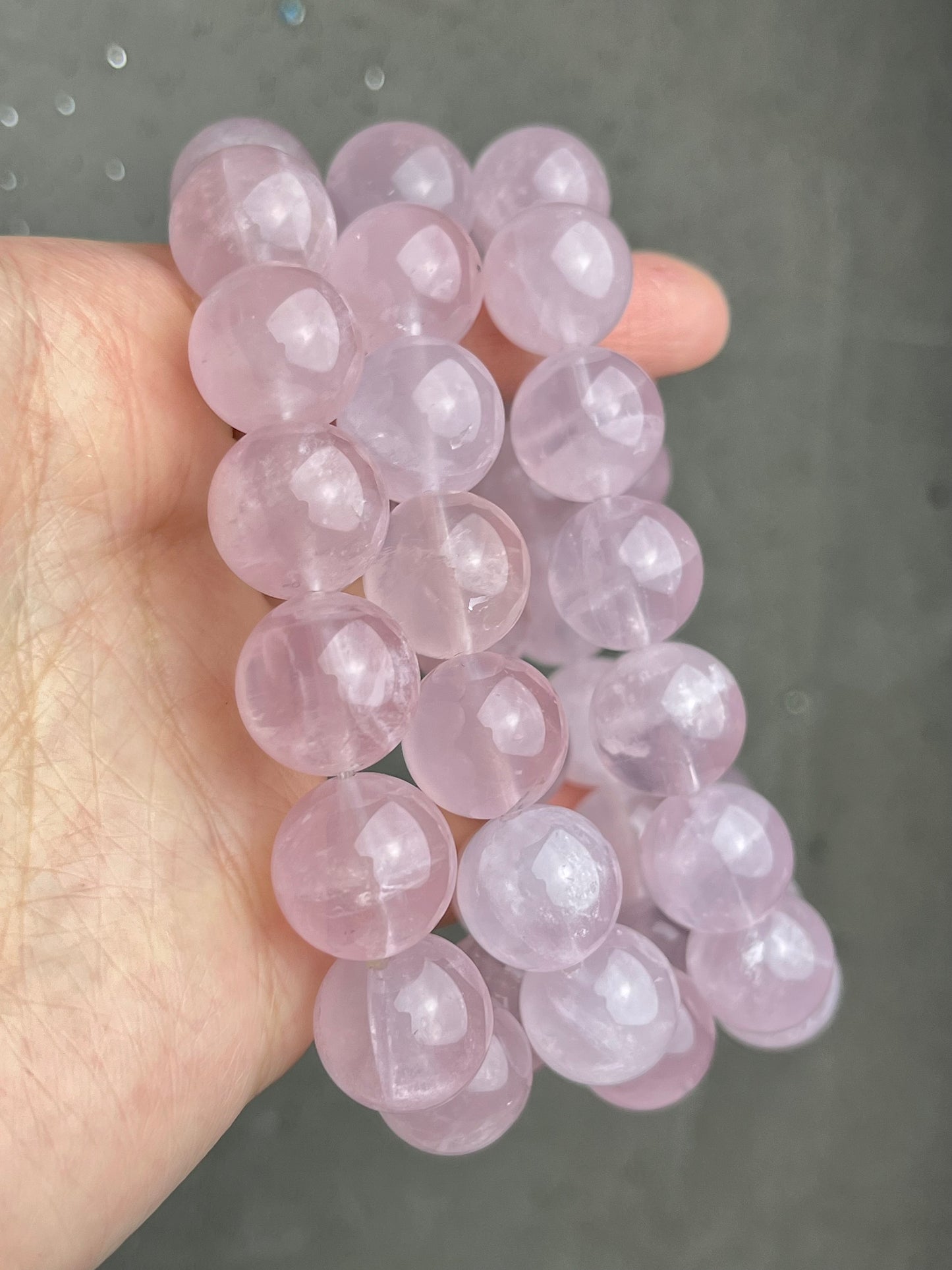 Rosenkvarts armbånd 14mm+